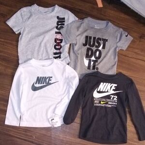 Nike Kids Short Sleeve Tees - Gray, White, Black